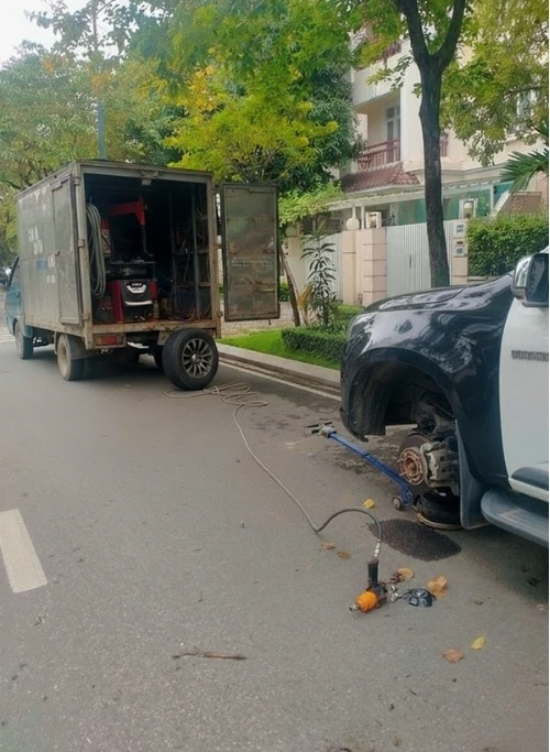 Khu vực phục vụ vá, thay lốp xe tận nơi tại Hải Phòng