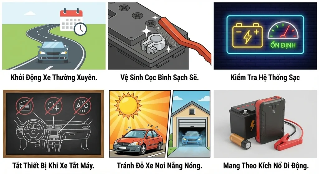 Hướng dẫn 7 cách bảo quản ắc quy ô tô, kéo dài tuổi thọ bình và tránh xe bị chết máy đột ngột